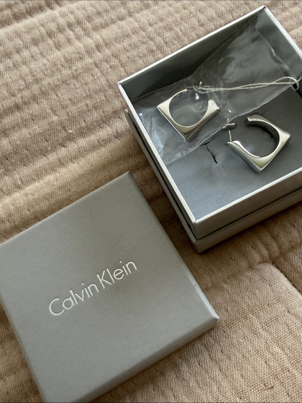 New in box Calvin Klein hoops